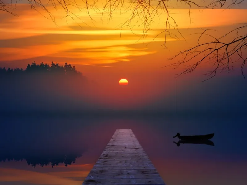 Peaceful morning scene